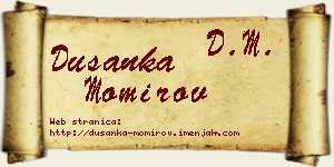 Dušanka Momirov vizit kartica